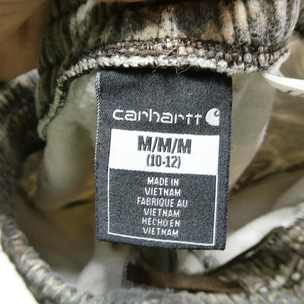 Carhartt Pants Kids Youth 10-12 Green Camo Fleece Sweatpants Mossy Oak‎ Hunting